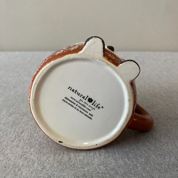 Natural Life Folk Art Francis The Fox "Cup of Cozy" Orange White Coffee Mug - Picture 6 of 8